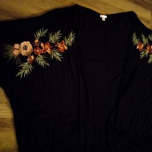 Swimwear kimono cover up Black M/L